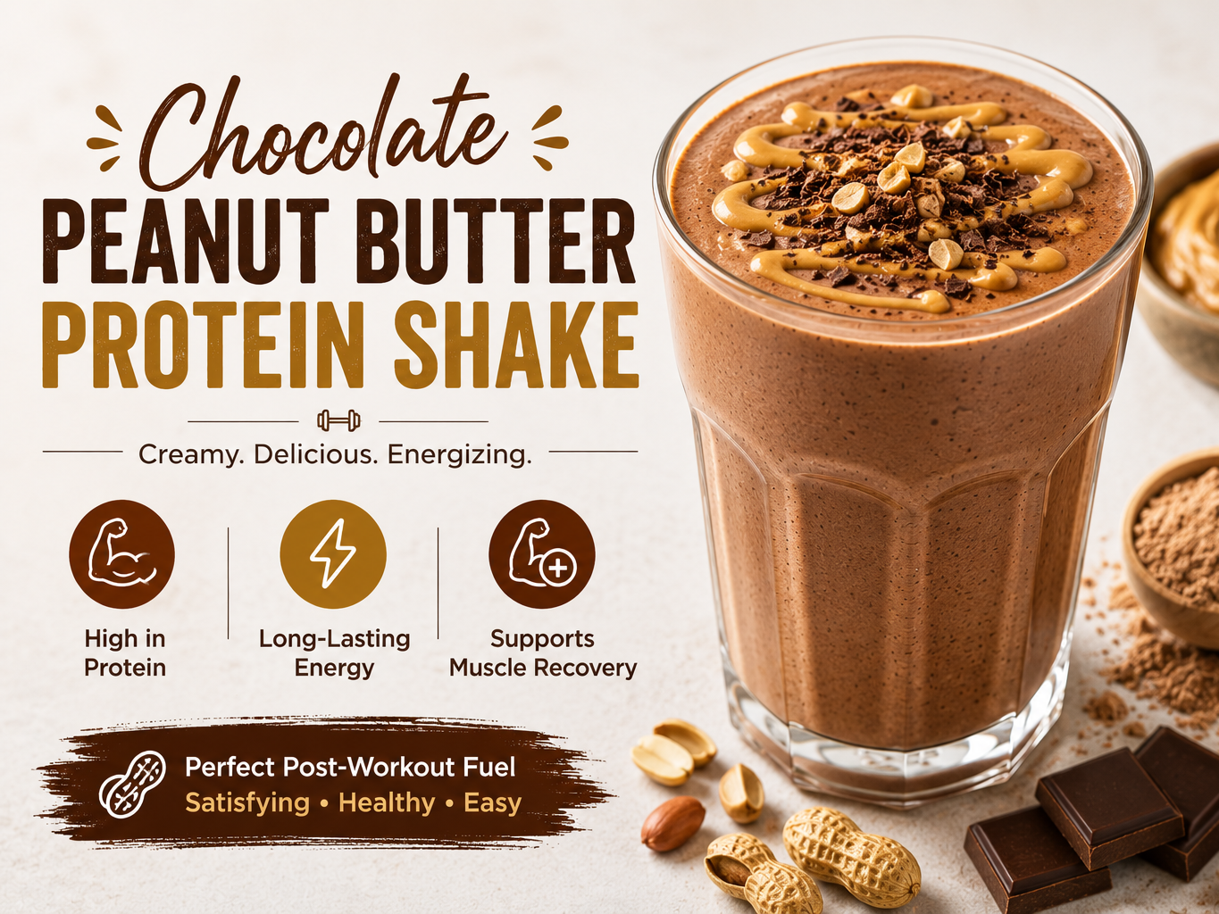 Chocolate Peanut Butter Protein Shake