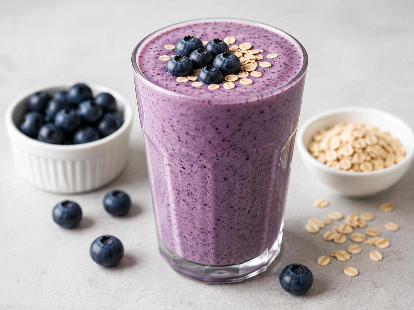 Blueberry Oat Protein Smoothie
